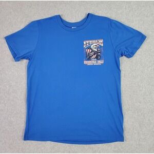 Sturgis Shirt FITS LARGE (Tag size XL) Blue 2024 Motorcycle Eagle South Dakota